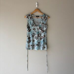 bcx y2k floral baby doll top